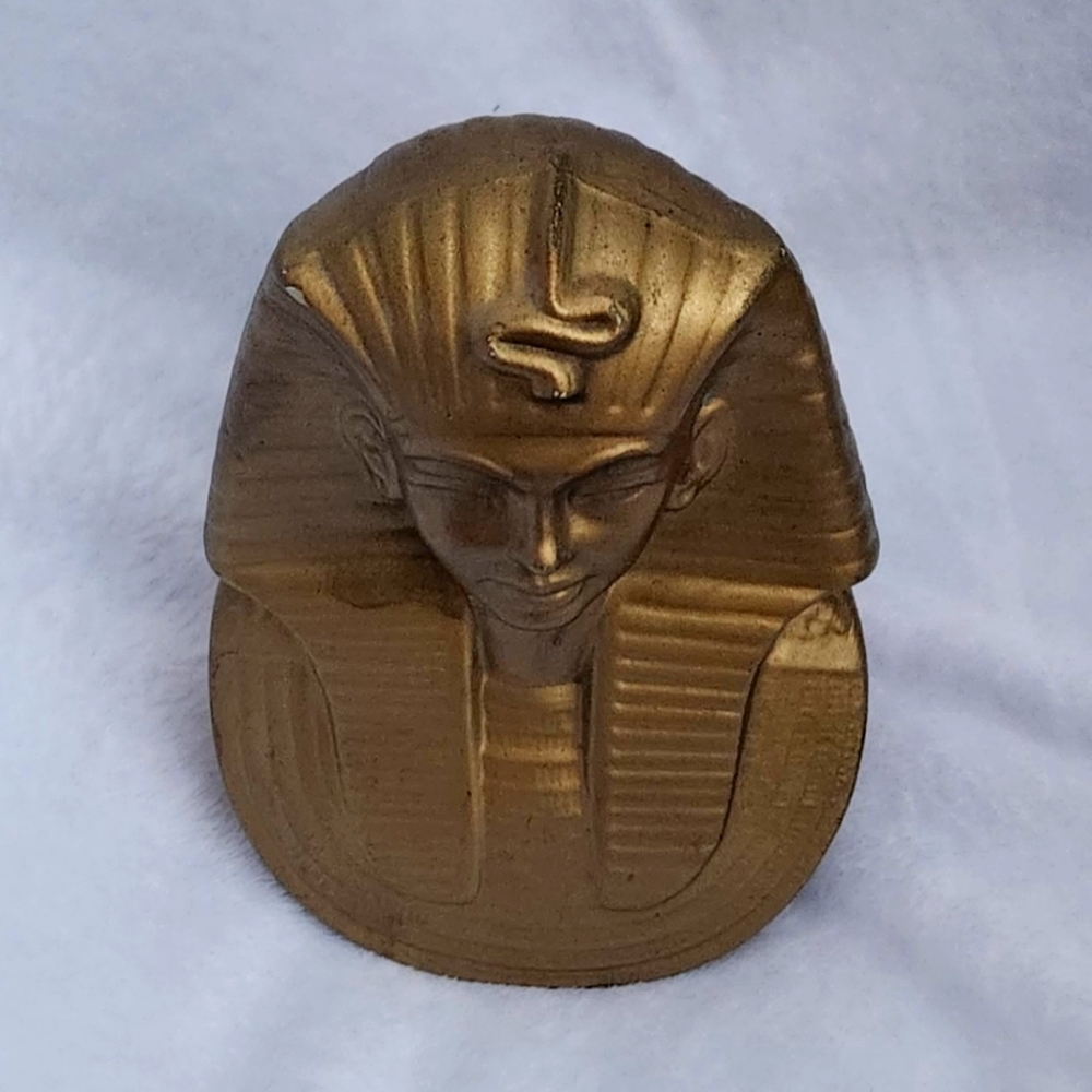 Ancient Egyptian gilded bust of King Tutankhamun 6/8ich